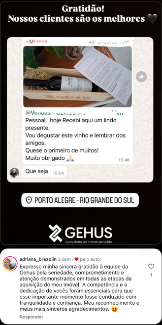 Depoimento de cliente por WhatsApp